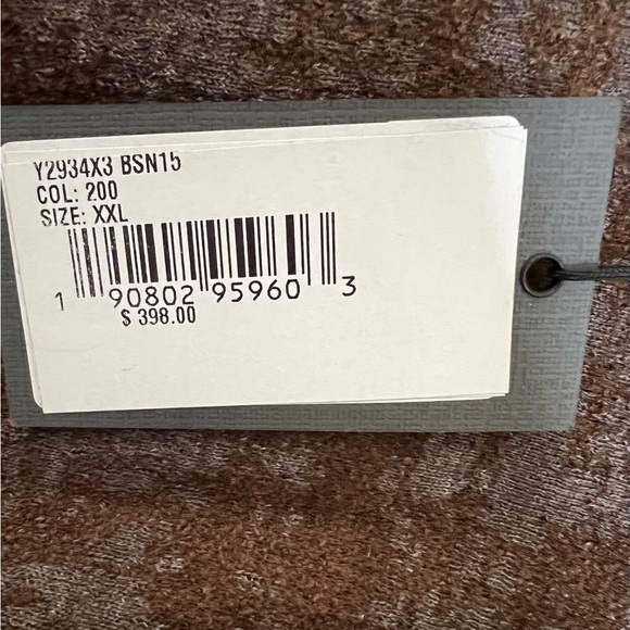 John Varvatos Men’s Long Sleeve Jacquard Pullover Hoodie Nutmeg XXL MSRP: $398 - Picture 5 of 5